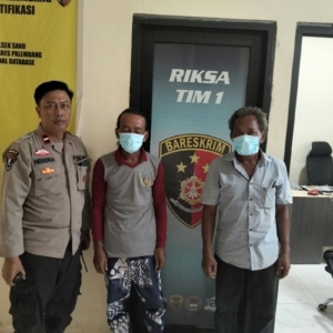 Polsek Sako Amankan Dua Terduga Pelaku Pembakaran Lahan di Sukamulya